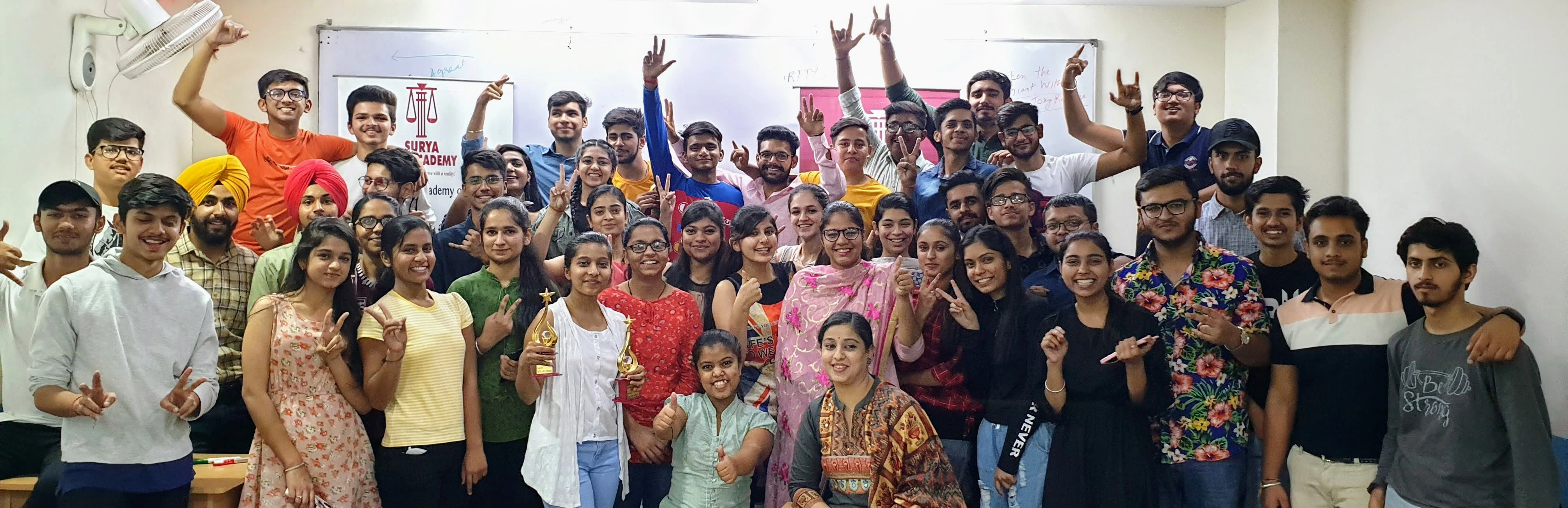 result happy clat pu student with director